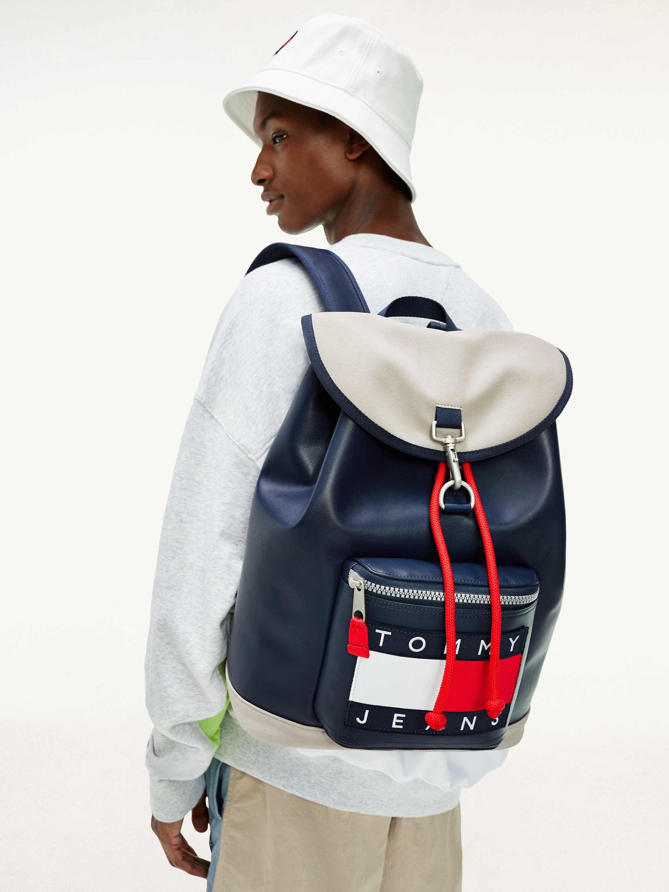 Heritage Flap Leather Backpack Bags Tommy Hilfiger