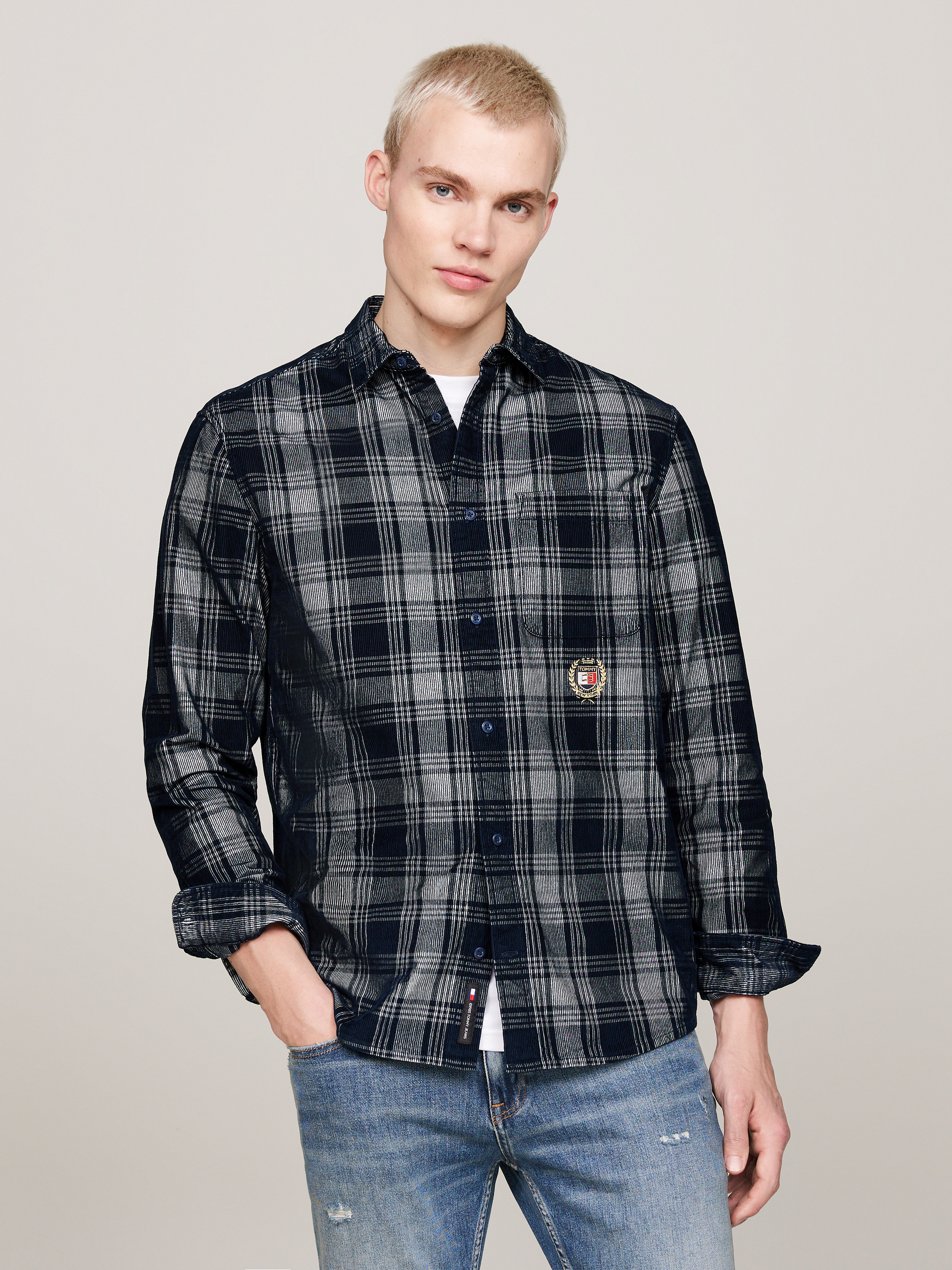 ★★ ★★ Men's Regular Fit Mid Blue Denim Shirt Denim Shirt - Mid Blue