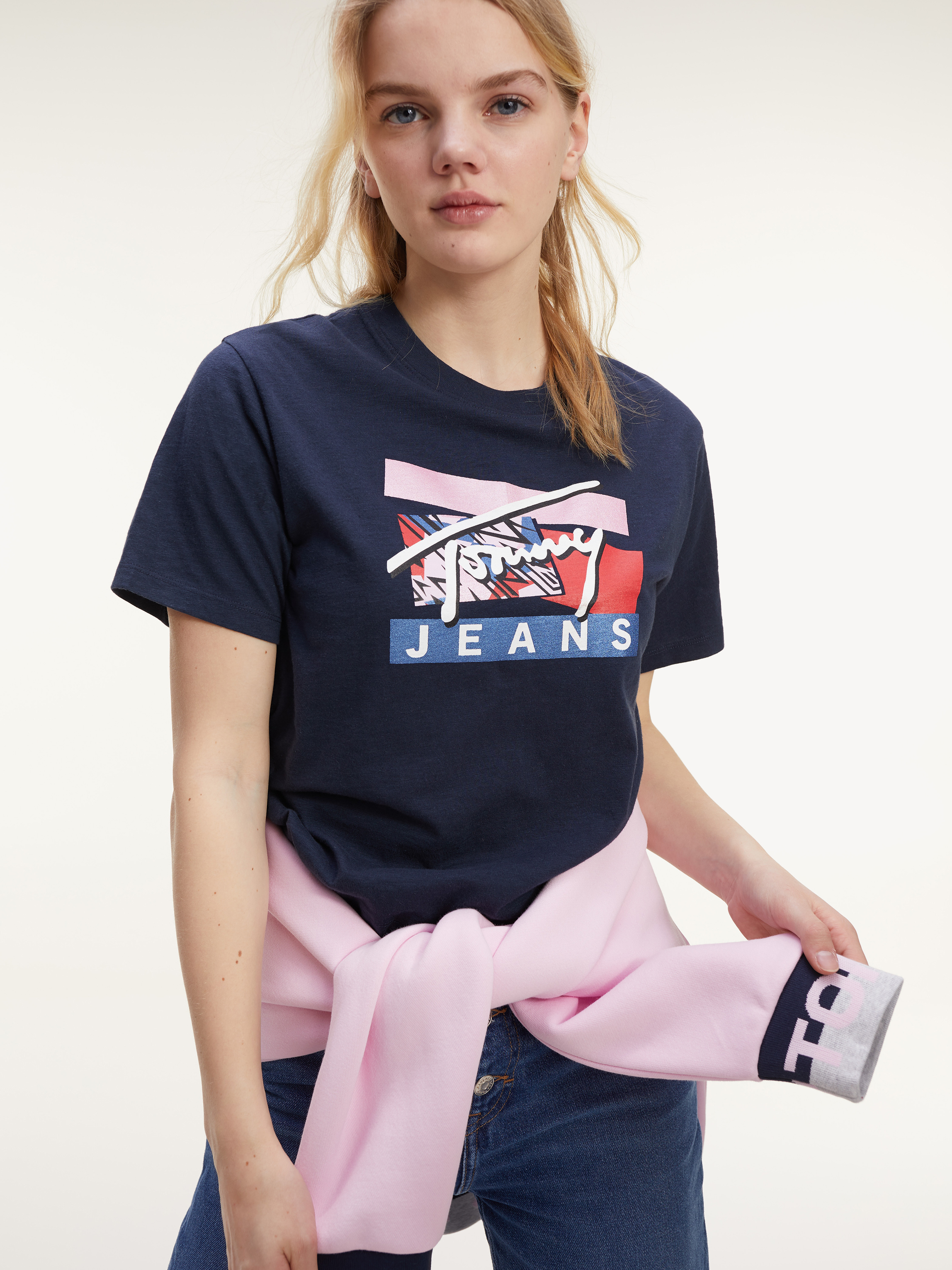 tommy hilfiger cropped tshirt