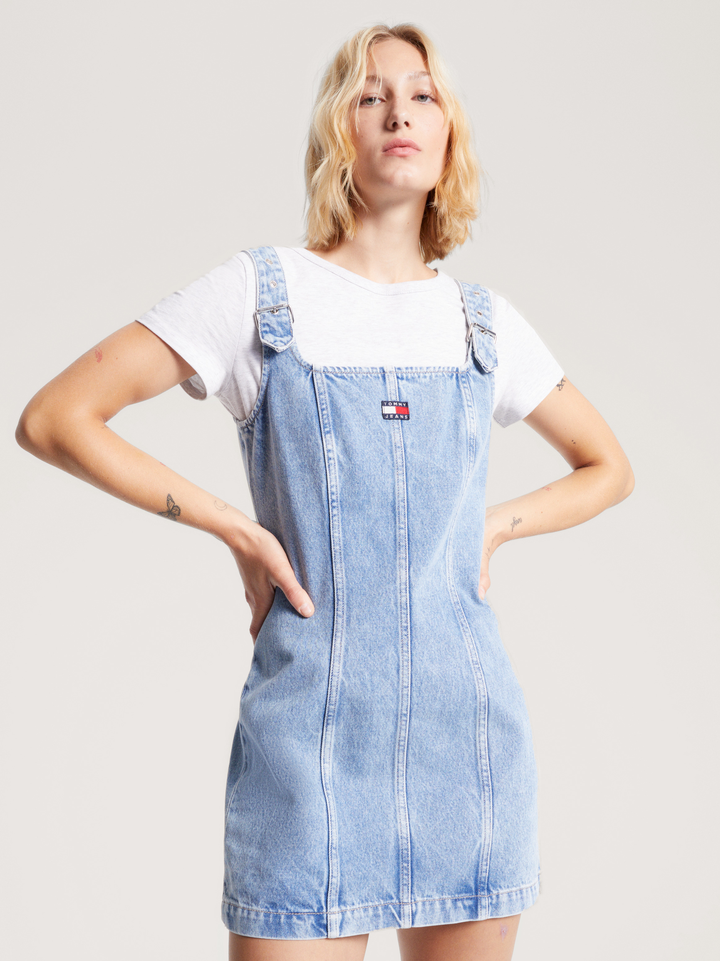 Denim A-Line Knee Length Shirt Dress | Dresses & Jumpsuits