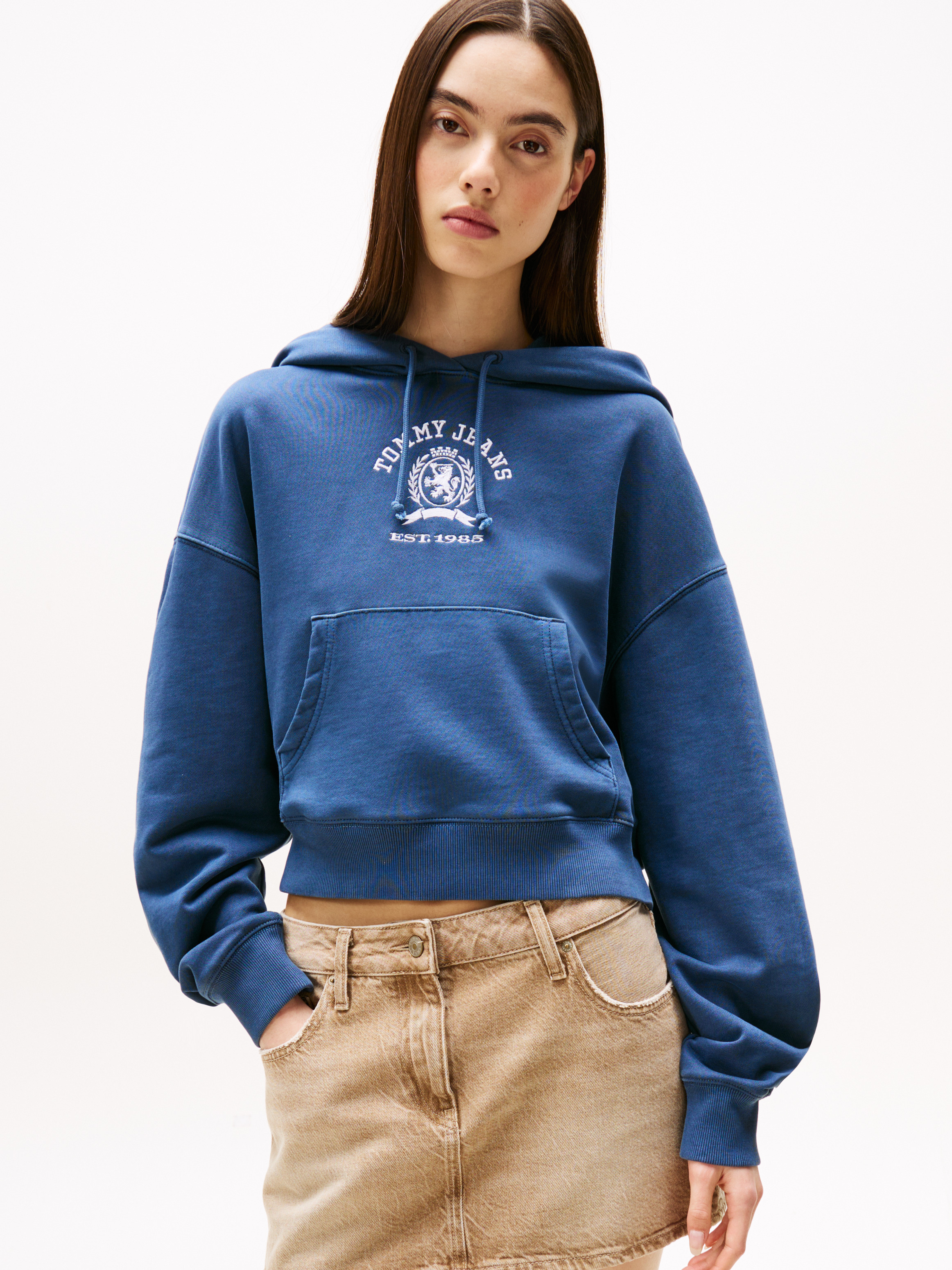 売れ筋商品|||トミーヒルフィガー パーカー・スウェットシャツ レディース アウター LINEAR HOODIE - Sweatshirt - dark night navy Logo Zip-Thru Hoody | Sweatshirts & Hoodies | Sportswear