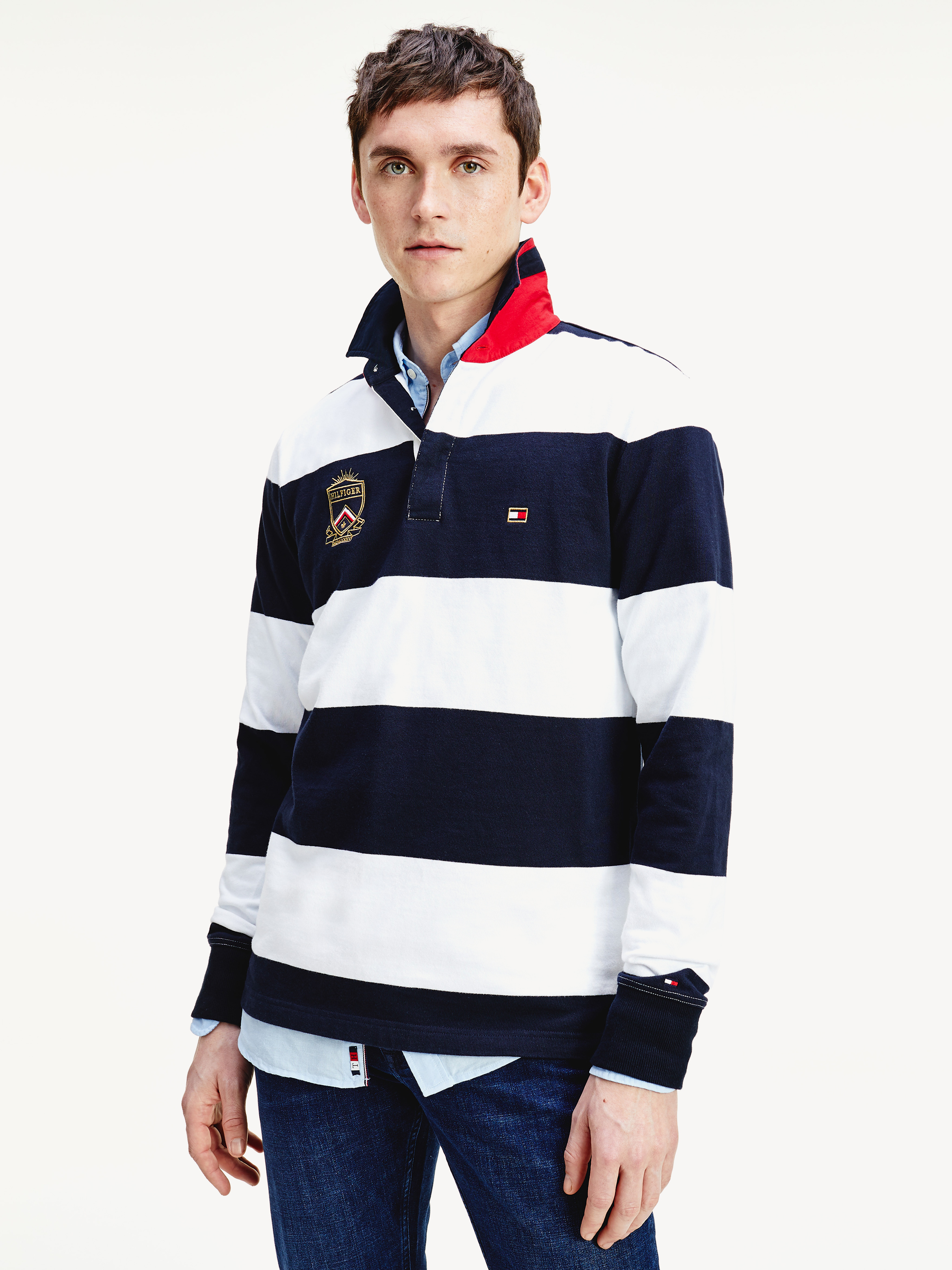 Varsity Stripe Rugby Shirt Shirts Tommy Hilfiger