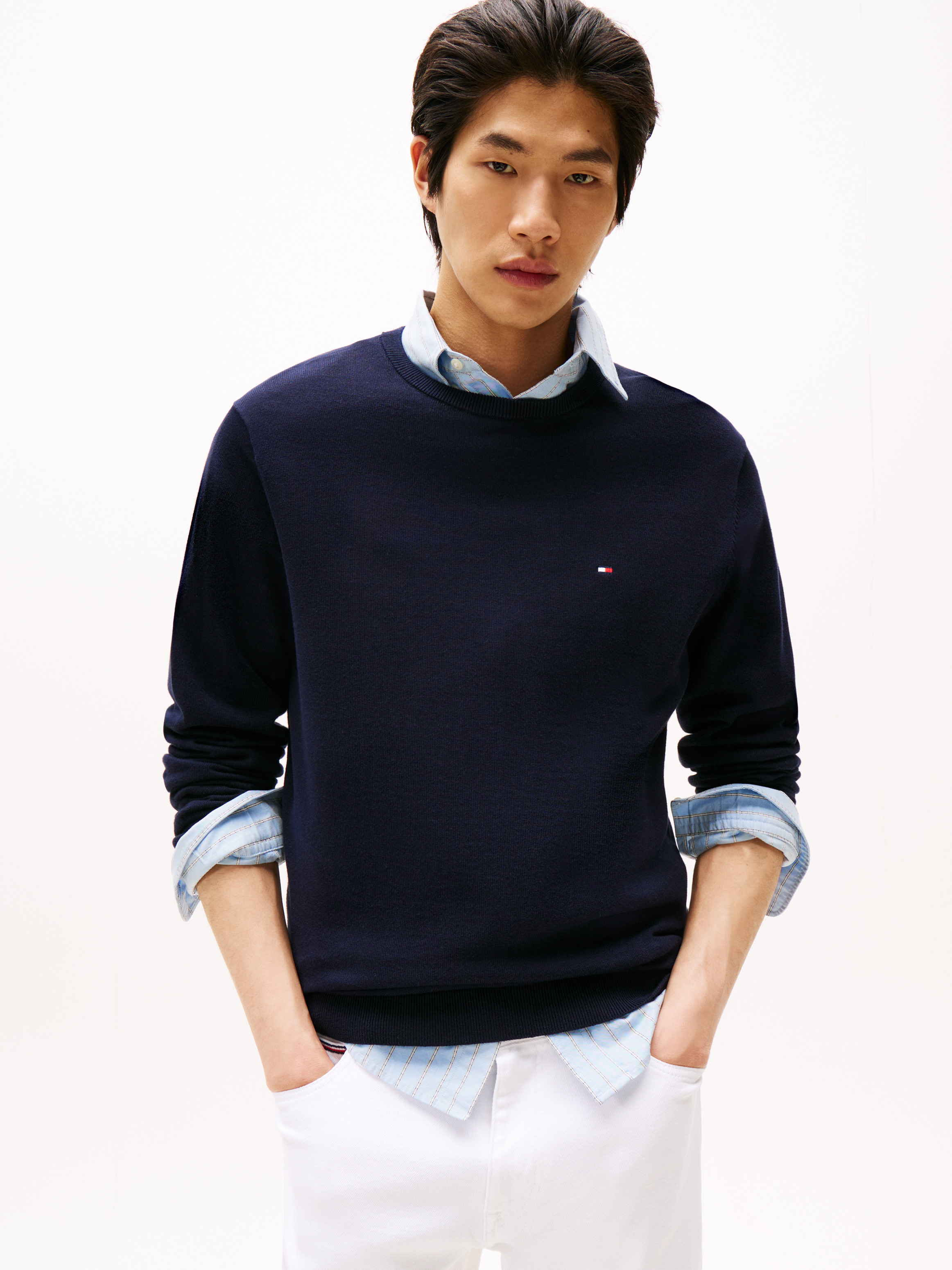 Signature Crew Neck Sweater | Knitwear | Tommy Hilfiger