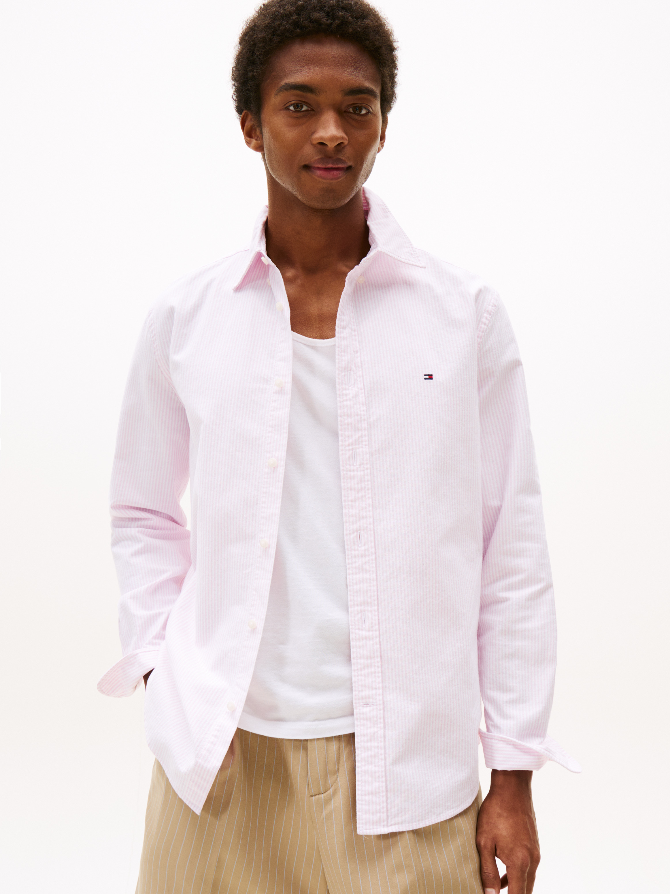 ★★ ★★ Regular fit pigment dye linen shirt T MW37539_YCF_FNT