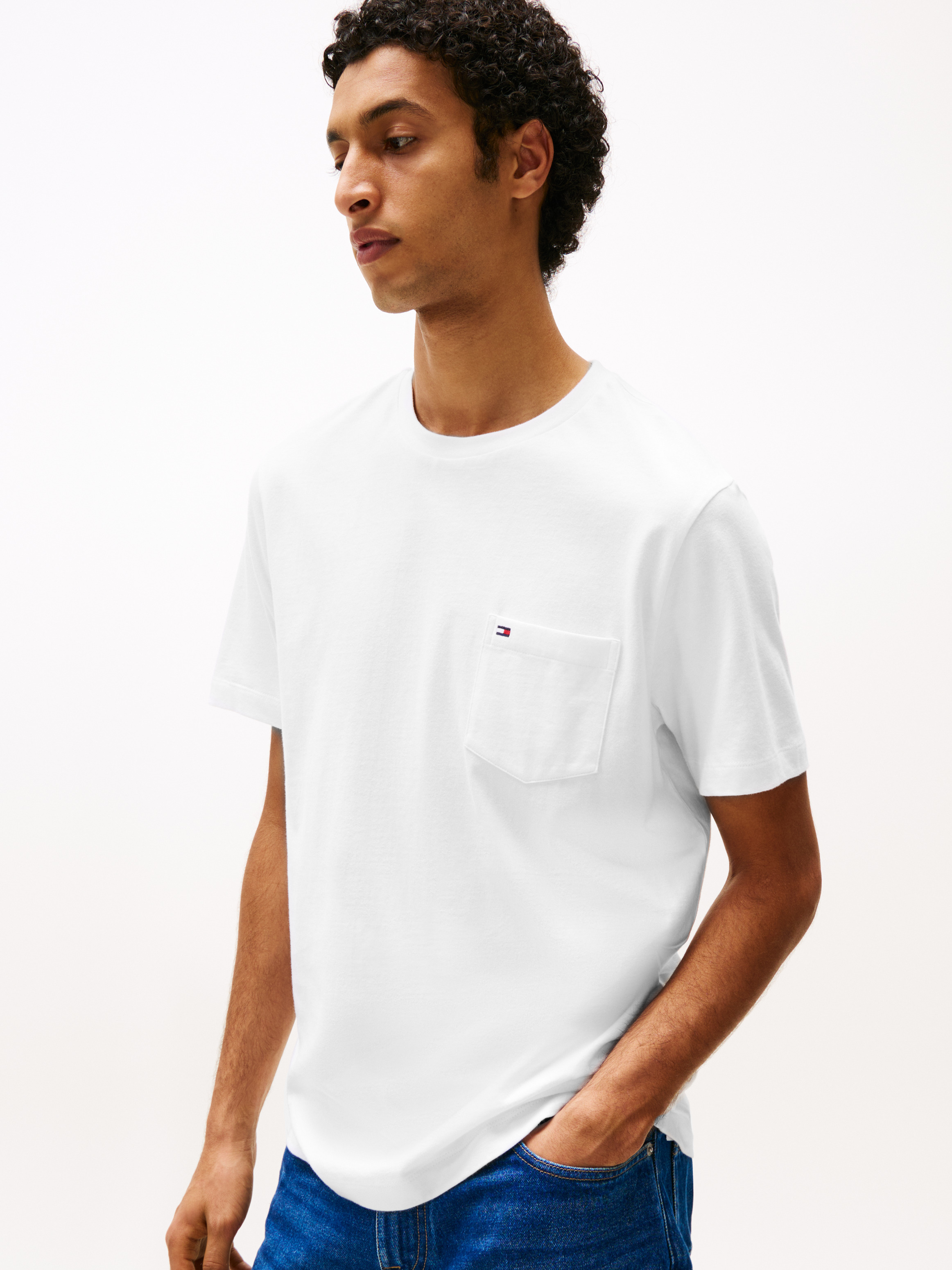 Tシャツ・カットソー      Jeans Contrast Signature プリントショートスリーブTシャツ メンズ(S 01＊ホワイト