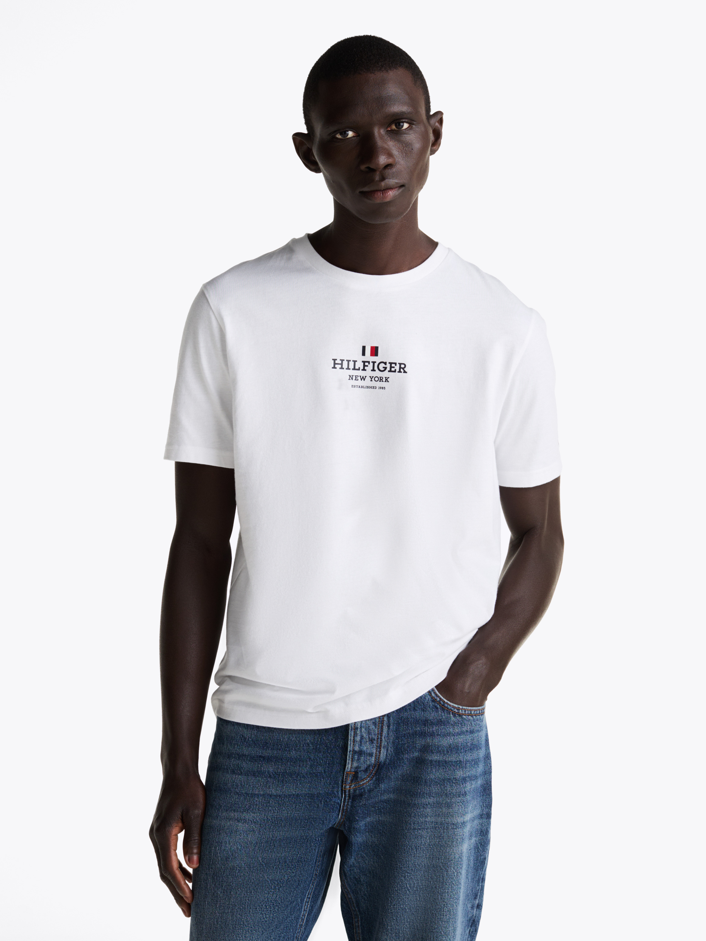 Logo Embroidery Slim T-Shirt | T-Shirts | Tommy Hilfiger