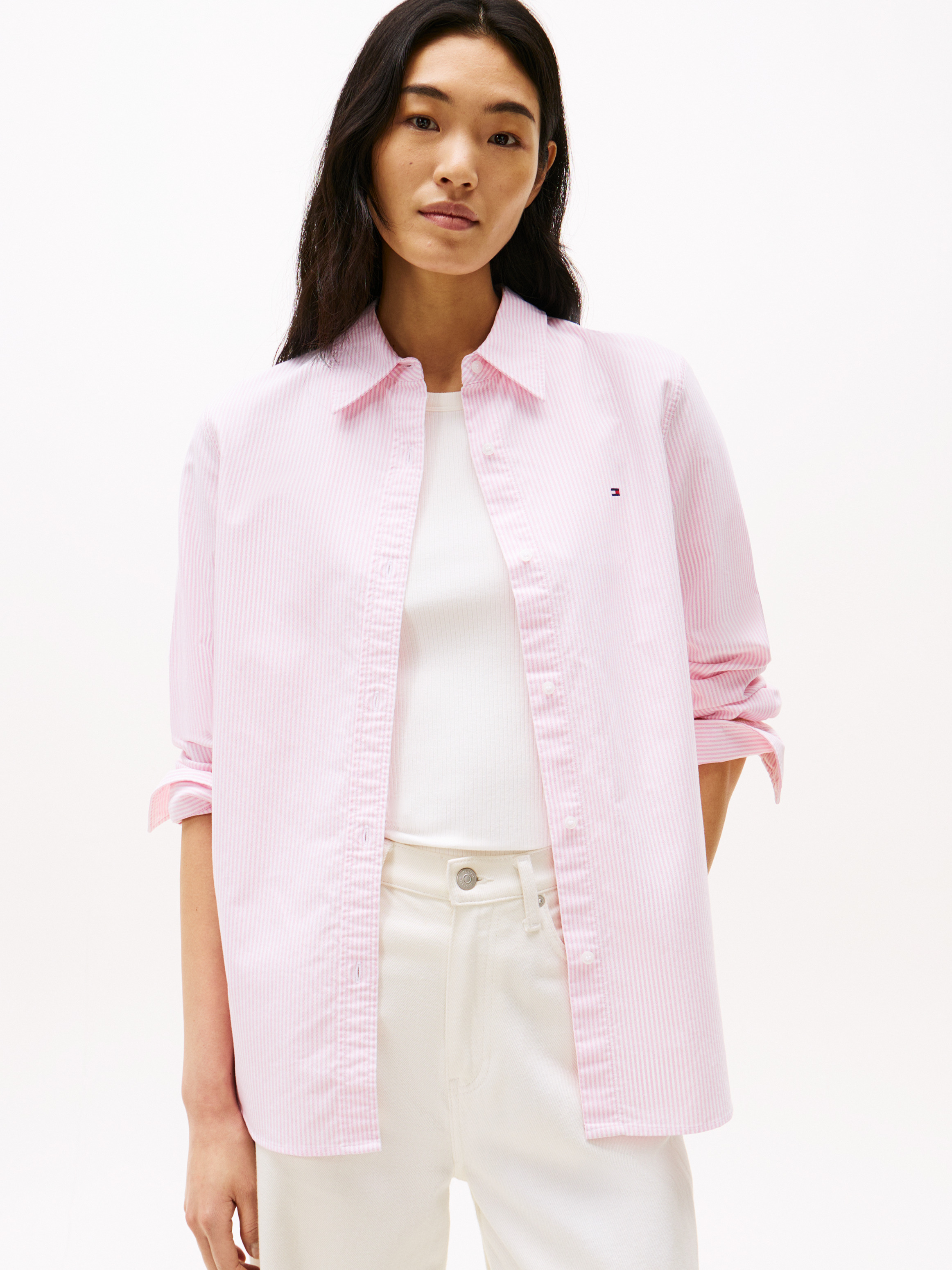 売れ筋商品|||トミー ヒルフィガー シャツ レディース トップス FLUID BOW BLOUSE - Button-down blouse - calico FLUID BOW BLOUSE - Button-down blouse - calico